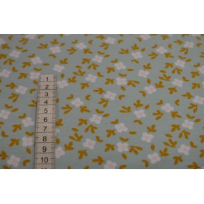 Gots bomulds jersey m/sm� blomster