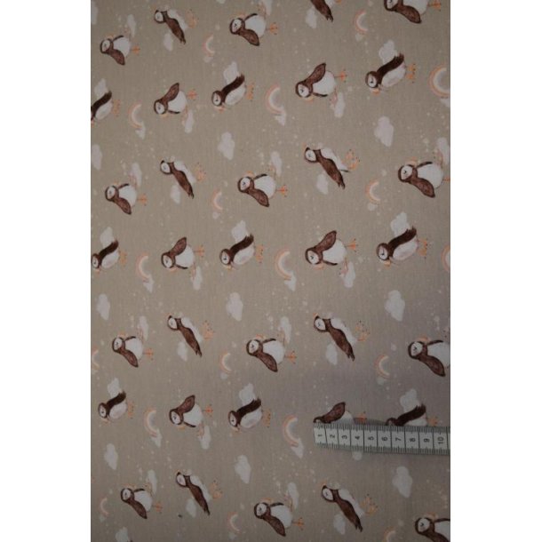 �kotex bomulds jersey m/Lunde(s�papeg�je), Beige