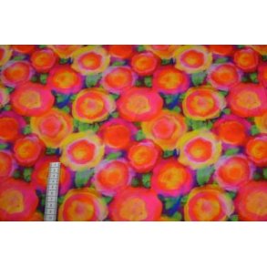 Rayon/viscose poplin digital blomster