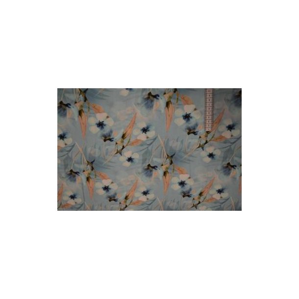 Rayon/viscose poplin digital blomster