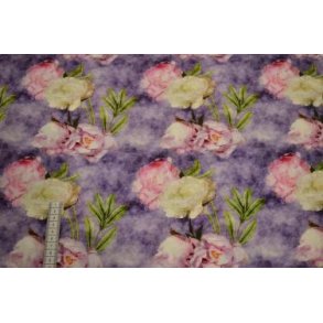 Rayon/viscose poplin digital blomster