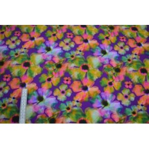 Rayon/viscose poplin digital blomster