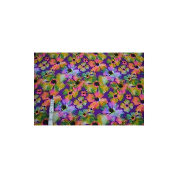 Rayon/viscose poplin digital blomster