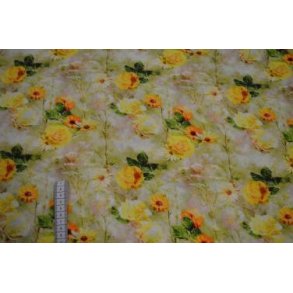 Rayon/viscose poplin digital blomster