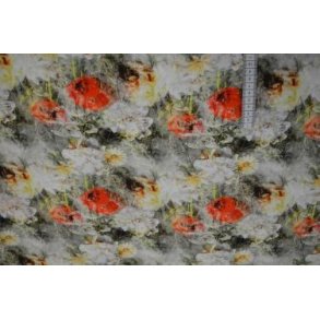 Rayon/viscose poplin digital blomster