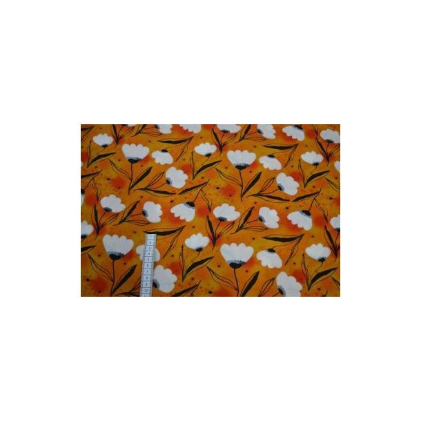 Rayon/viscose poplin digital blomster