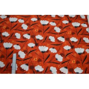 Rayon/viscose poplin digital blomster