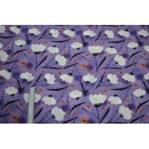 Rayon/viscose poplin digital blomster