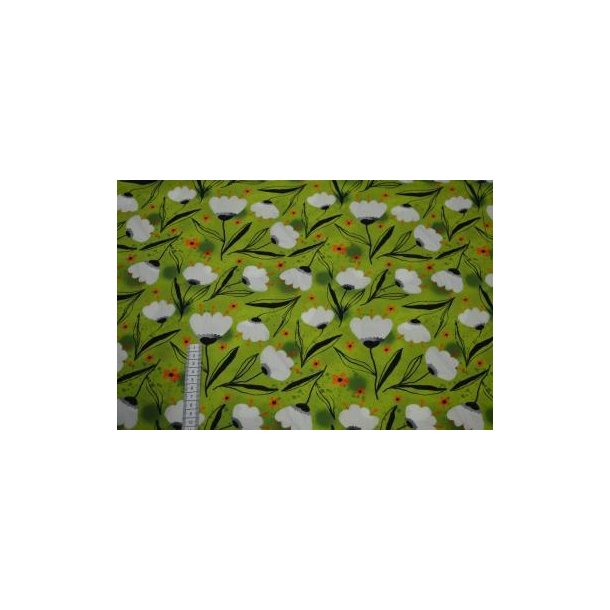 Rayon/viscose poplin digital blomster