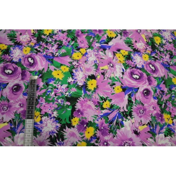 Bomuld/modal jersey m/Blomster