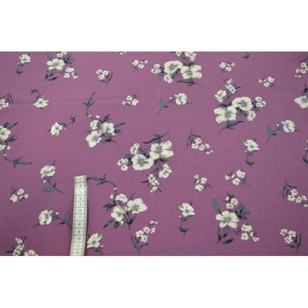 Polyester spandex Flowers, Dark purple