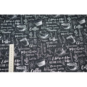 �kotex bomuld/poplin Sort m/kaffe