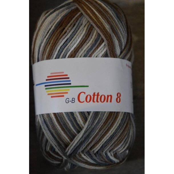 GB Cotton 8, Hvid, Brun, Beige/Gr�