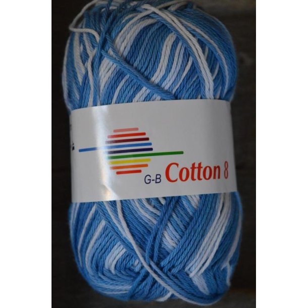 GB Cotton 8, Hvid, Lysebl�, duebl�