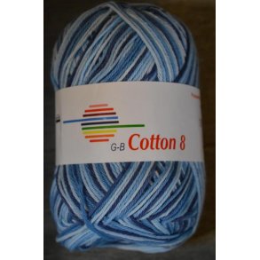 GB Cotton 8, Bl�, lysebl�, Duebl�