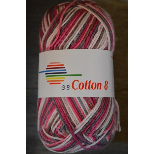 GB Cotton 8, Brun, Hvid, Pink, Gr�