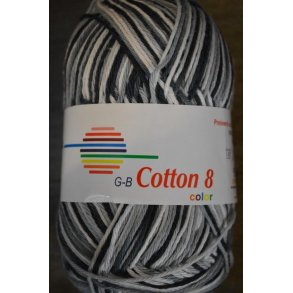 GB Cotton 8, Hvid, Gr�, Sort