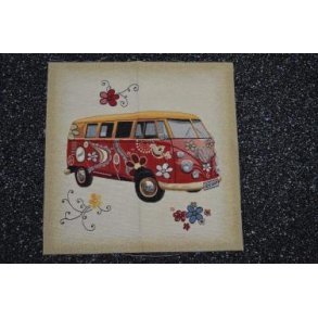 VW Folkevogn m/Blomster Gobelin, stykke