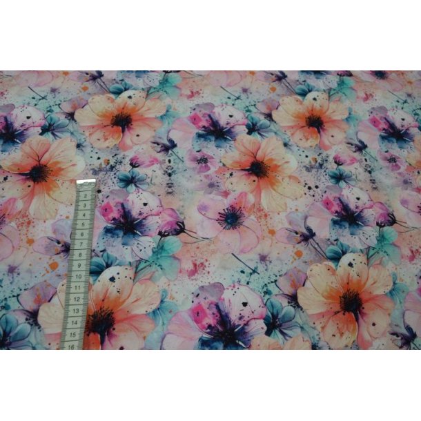 �kotex bomulds jersey, Blomster