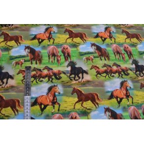 Organic bomulds jersey m/Heste