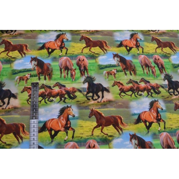 Organic bomulds jersey m/Heste