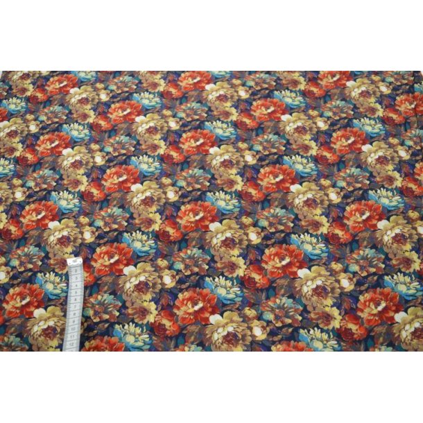 Viscose poplin digital, Blomster