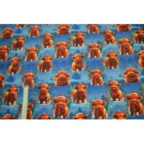 �kotex bomulds jersey, Christmas Highland Cow