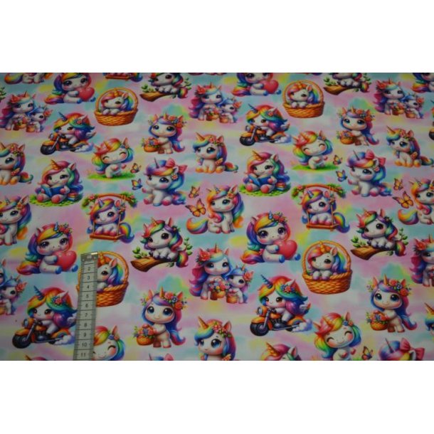Digital �kotex bomulds jersey, Unicorn