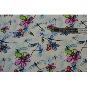 Heavy viscose jersey, Flowers
