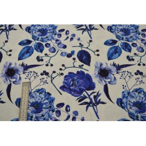 �kotex bomulds jersey , Blue flowers