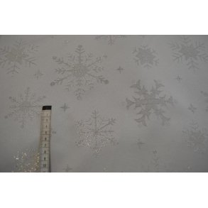 Juledug stof m/lurex, S�lv