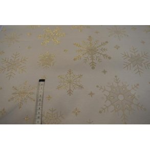 Juledug stof m/lurex, Guld