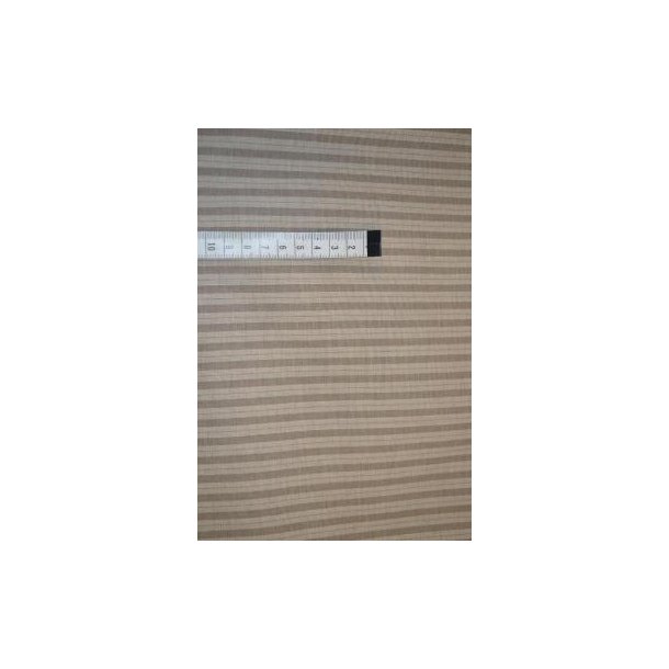 Beige stribet bomuld