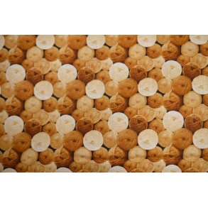 Patchworkstof Garnn�gle brunlig