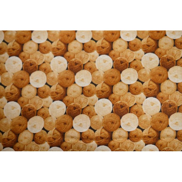 Patchworkstof Garnn�gle brunlig