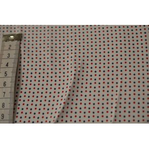 �kotex bomulds jersey Hvid m/sm� prikker