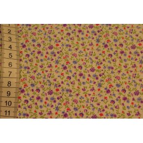 Patchwork stof Hvid m/sm� blomster