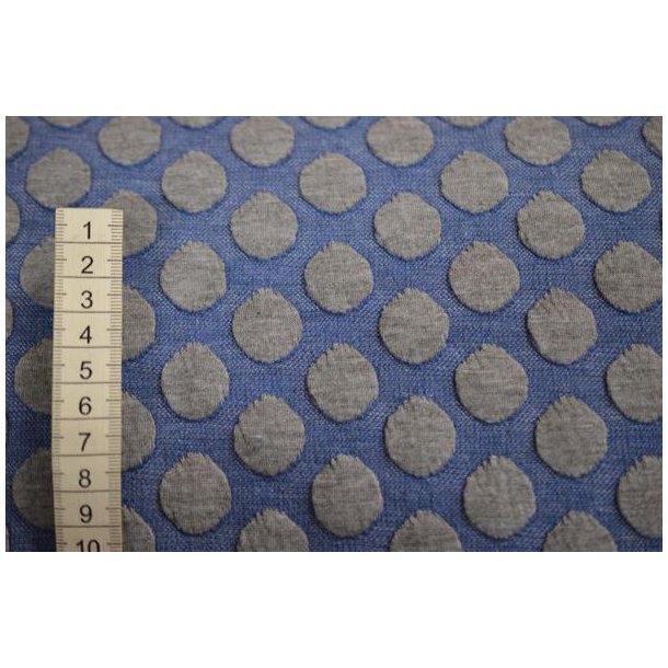 Jacquard St�vbl� m/lysegr� bobler