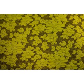 �kotex jacquard Lime m/blomster