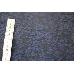�kotex Jacquard Marine m/blomster