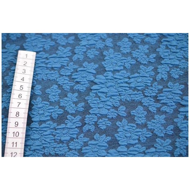 �kotex Jacquard Petrol m/blomster