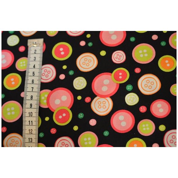 Patchworkstof m/knapper