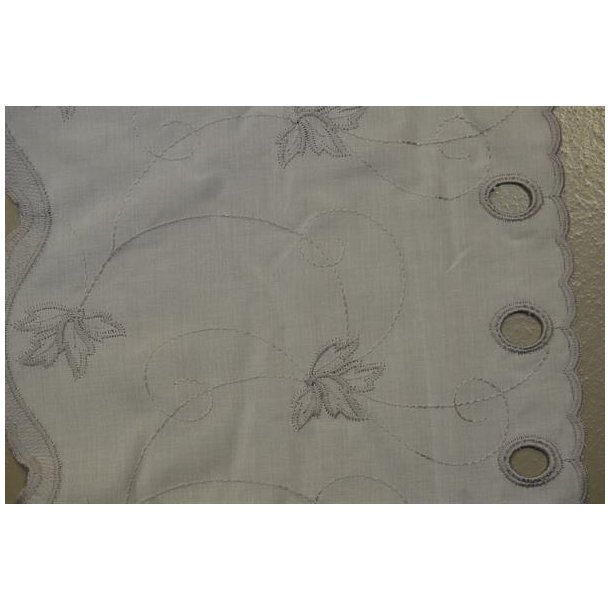 Cafegardin R�hvid m/broderi