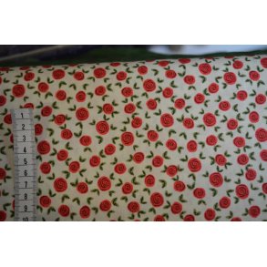 Patchwork stof Hvid m/ sm� blomster