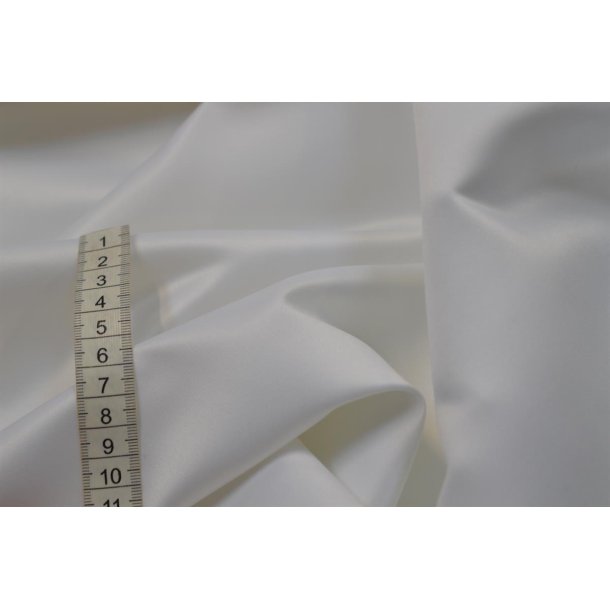 Kraftig brudesatin Hvid