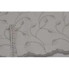 Cafegardin R�hvid m/Gr� bladm�nster 45