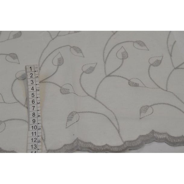 Cafegardin R�hvid m/Gr� bladm�nster 45