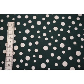 �kotex bomulds jersey M�rkegr�n m/Prikker