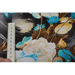 Viscose jersey m/blomster