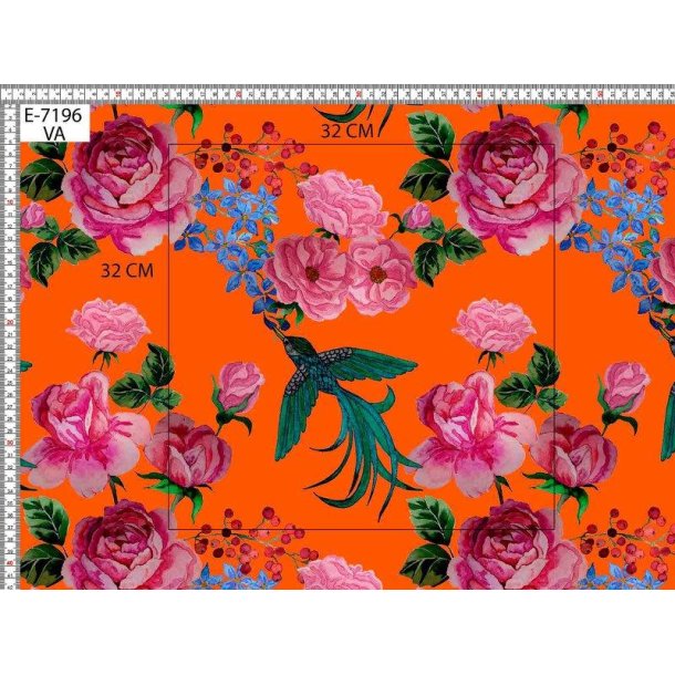 �kotex bomulds jersey m/blomster